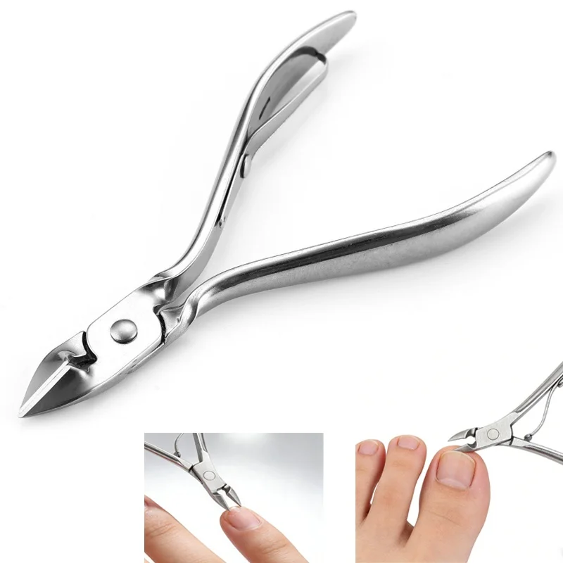 Toenail Scissors Stainless Steel Manicure Scissors For Cuticles Nail Trimming Pliers Curved Head Nail Barb Trimmer Nails Clipper
