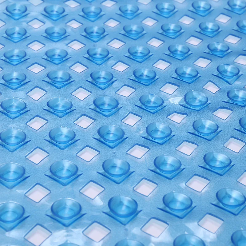 Home bathroom anti slip mat with diamond shaped leaky hole bathtub mat  suction cup PVC floor   foot mat