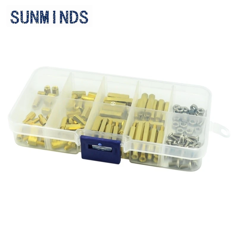 120pcs M3 Male Female Brass Hex Column Standoff Support Spacer Pillar Screw Nut For PCB Board