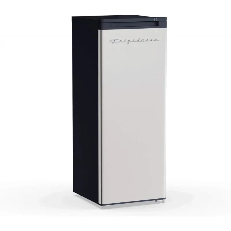 DD2frigidaire EFRF696-AMZ فريزر مستقيم 6.5 قدم سلسلة تصميم بلاتينيوم غير قابل للصدأ، فضي