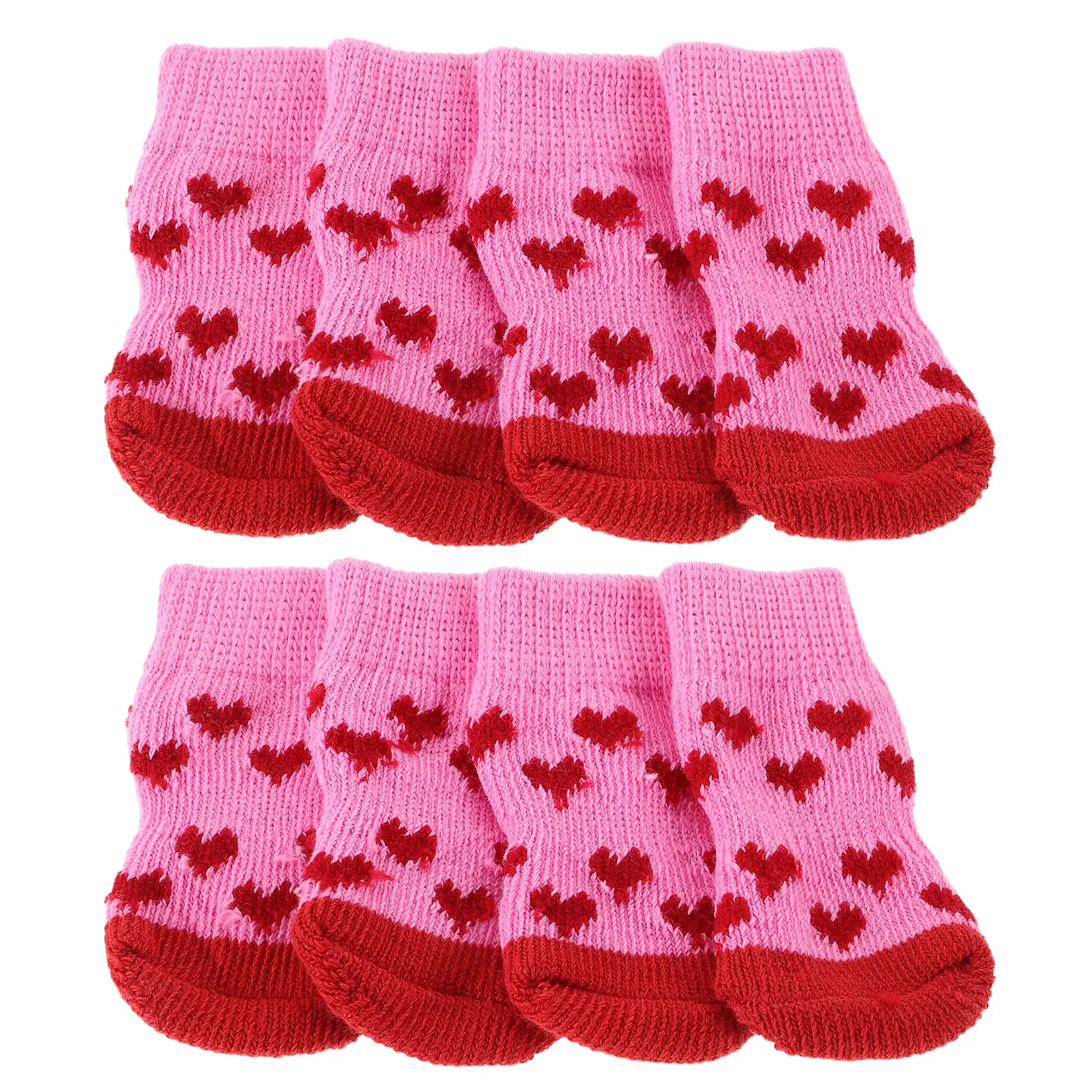 

8pcs Pet Non-slip Socks for Small Dogs Anti Paw Stability Slipper Shoes Traction Comfort Material Breathing Design Indoor