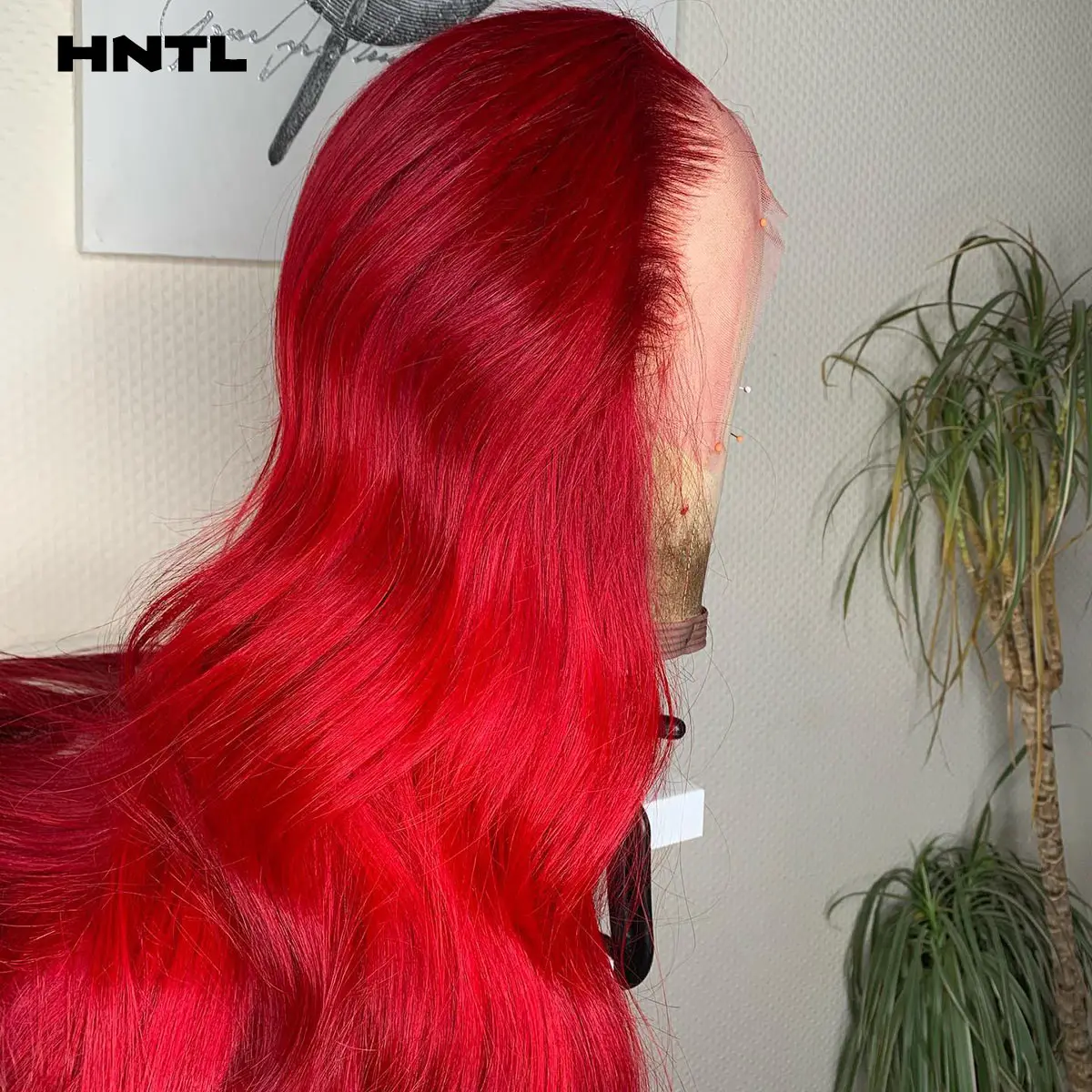 Body Wave Red Burgundy Lace Front Glueless Wigs 100% Human Hair 13x6 13x4 Transparent Lace Front Wigs Pre Plucked Ready to Wear