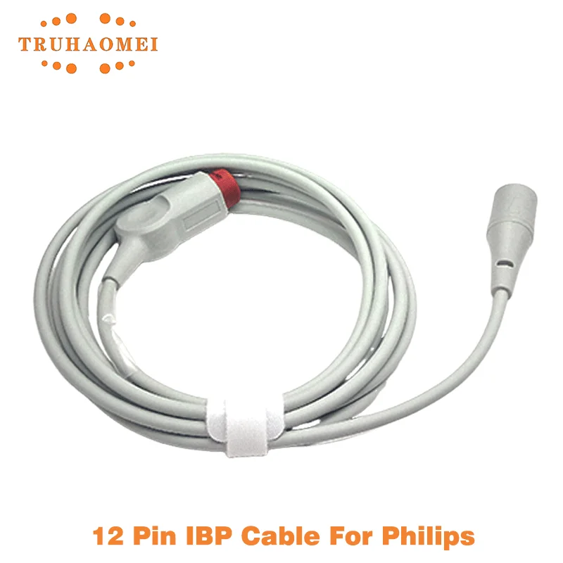 كابل IBP 12 دبوس لمراقبة المريض فيليبس M1567A M1568A سلسلة كابل ضغط الدم الغازية محولات محول IBP المتعددة