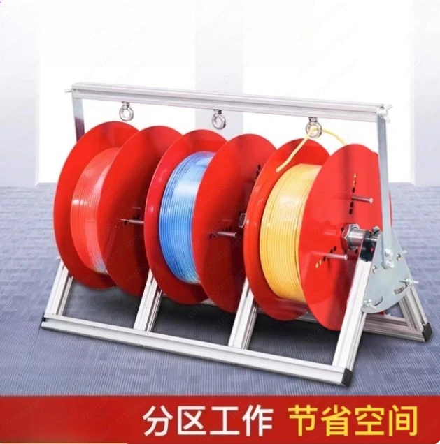 Folding Cable Dispenser for BV Wire, Electrician's Pay-Off Reel Tool for 3-Core & Multi-Core Home Wiring