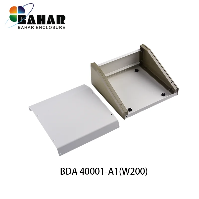 1 PCS Bahar Enclosure Iron Case Wire Junction Box Instrument Shell Sloping Cover Desk Top Enclosure SIZE 200X90X200MM BDA 40001