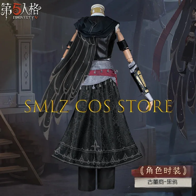 

CyGame Identity V Antiquarian Qi Shiyi Cosplay Costume Crow Cosplay Black Uniforms Halloween Party Role Play Outfit Suit for Wom