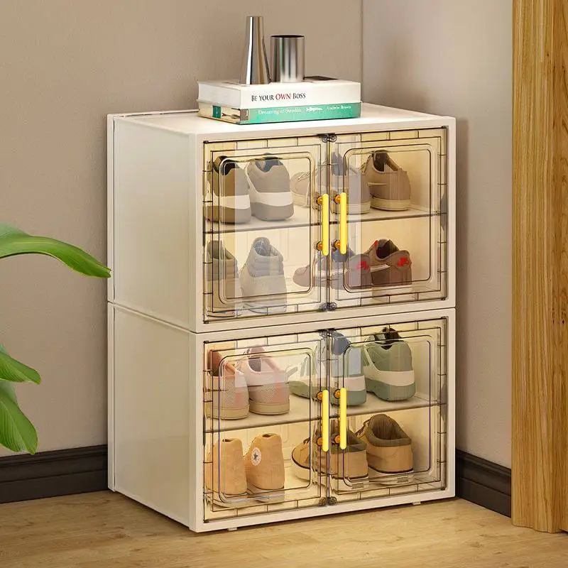 White Shoe Cabinet Galvanized Mini Metal Saving Hall Chest Organizers Shoe Cabinet Vertical Organizador De Zapatos Furniture