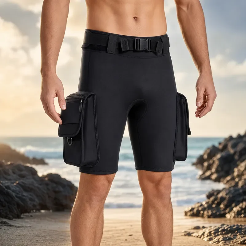 3MM Scuba Shorts Snorkeling Sailing Big Pocket Warm Surf Pants Multifunctional Storage Diving Equipment