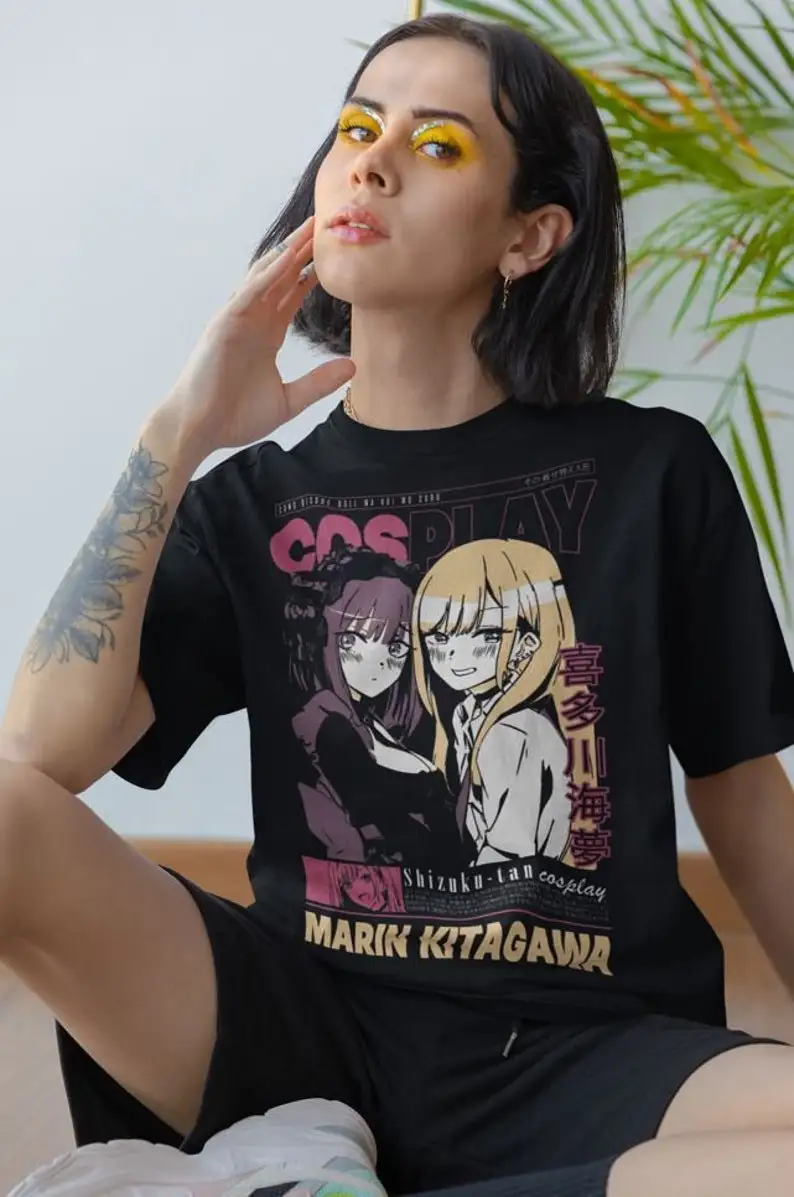 Unisex My Cosplay Darling Anime T-Shirt, Sailor Manga Waifu Graphic Tee Shirt