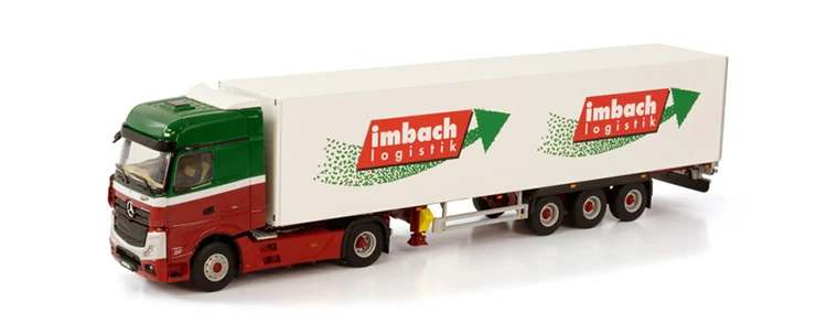 

WSI 1:50 Scale MB 4X2 Tractor,Refrigerated Cold Chain Container Delivery Truck Vehicle Diecast Toy Model,IMBACH LOGISTIK 01-3751