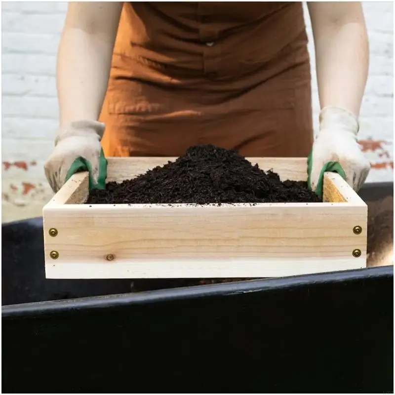 Garden Soil Sifter Multifunctional Handheld Gravel Sifter Compost Soil Screen Sifters Wood Dirt Sieve Hand Rock Cleaning