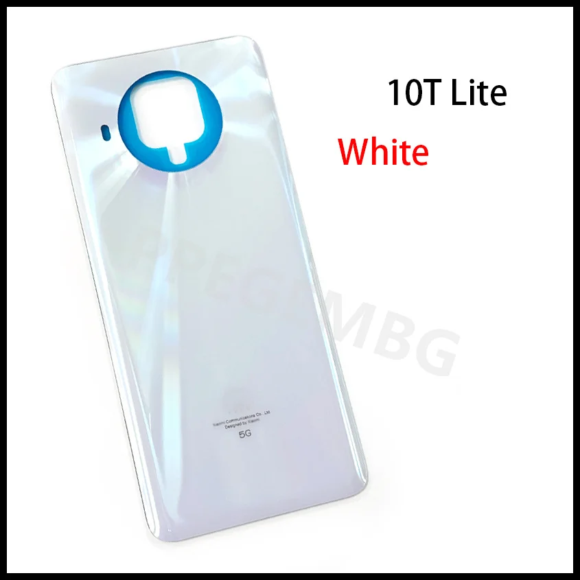 Cristal trasero para Mi 10T Lite 5G, carcasa trasera para Xiaomi Mi10T Lite, cubierta de batería, Panel de puerta y pieza de repuesto adhesiva