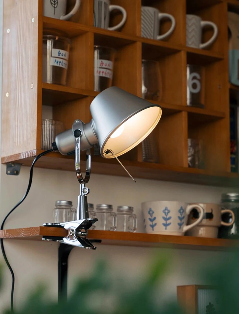 Vintage Straw hat clip wall lamp Restaurant Study Bedroom bedside Clip wall light Bauhaus Bookshelf Clip Reading Desk Lamp E27