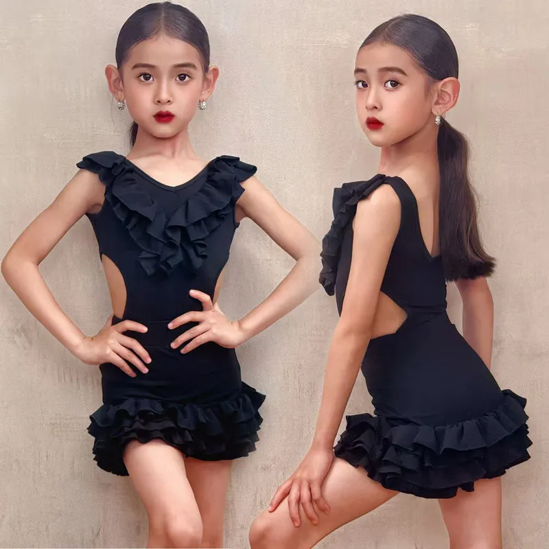 New Children's Internet Celebrity Latin Dance Suit Advanced Sense Practice Suit Girls Training Suit