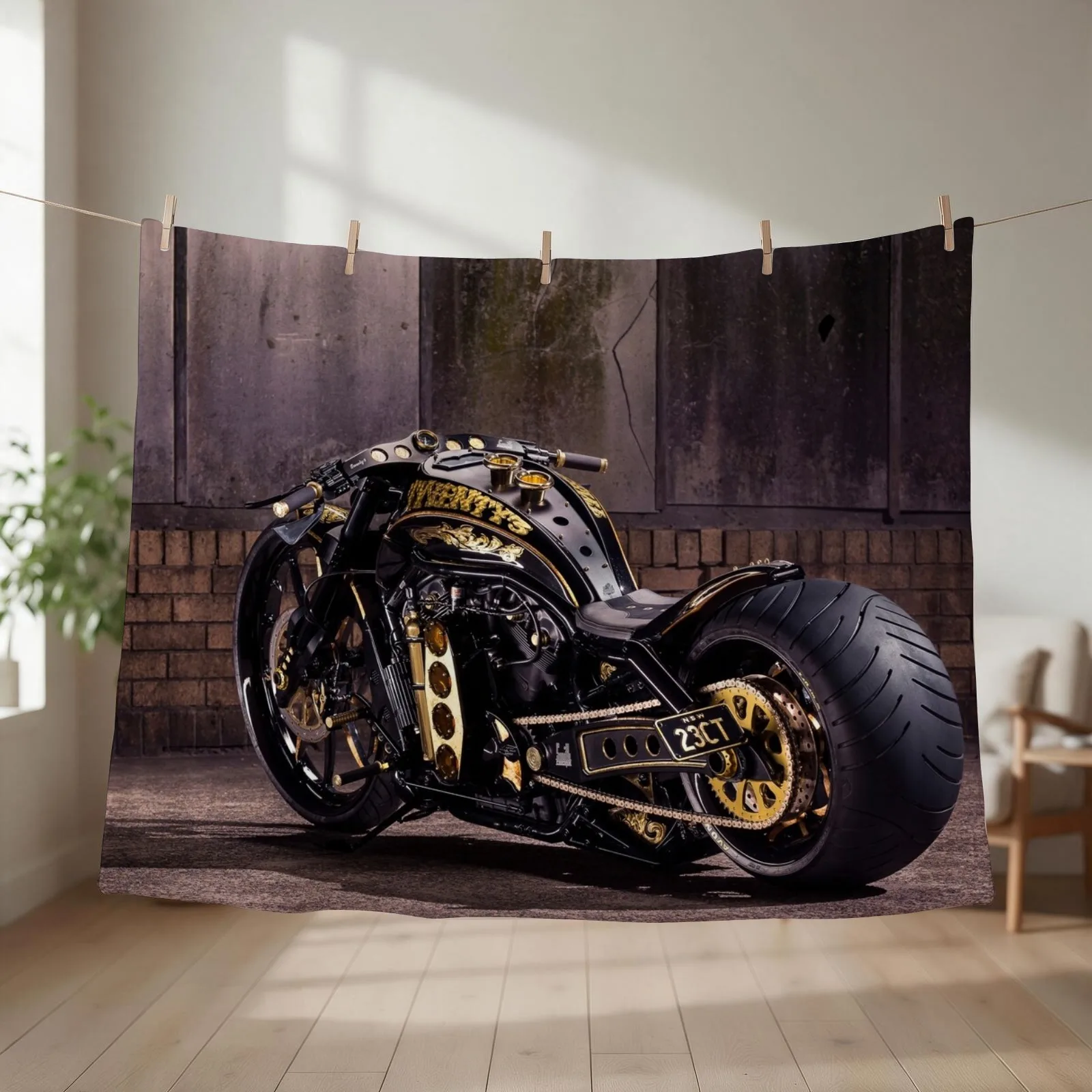 Smith Concepts' Bagged and Blown VROD Throw Blanket couch cozy soft plush fuzzy picnic outdoor blanket