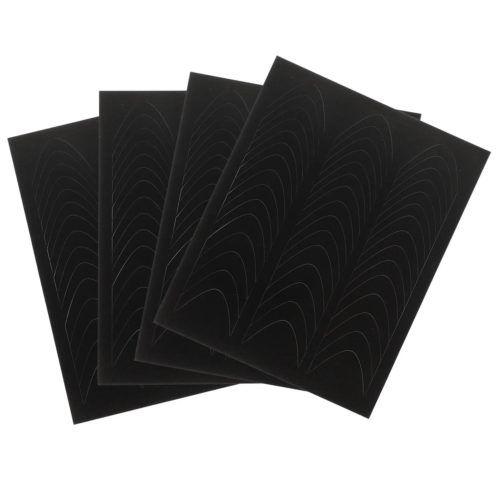 4 أوراق الفرنسية تلميح مسمار أدلة ذاتية اللصق مسمار الفن الإستنسل لحافة ناعمة الفرنسية مانيكير ملصقات ملصقات للأظافر