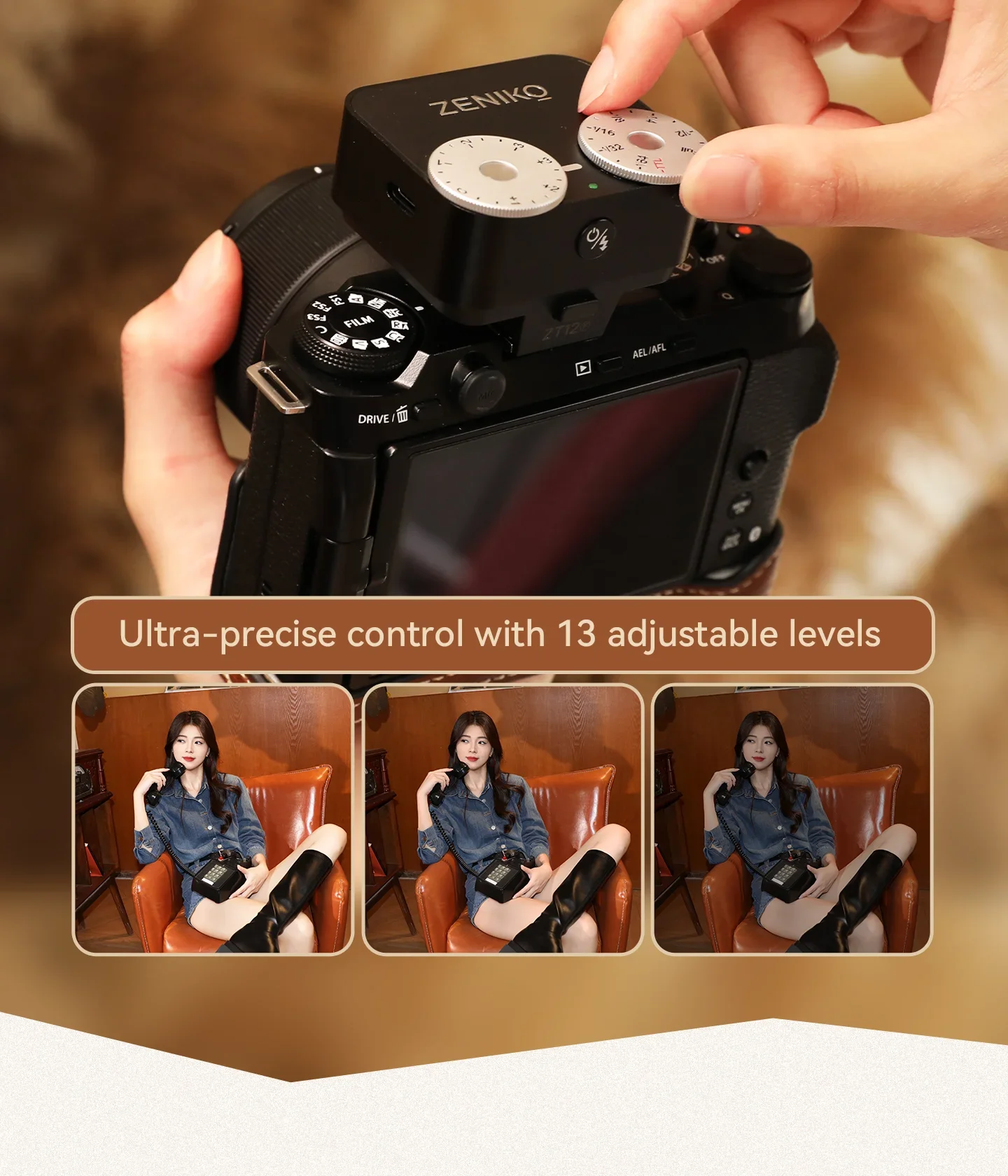 ZENIKO ZT12 Compact Retro TTL Speedlite Automatic Metering On-Camera Flash Light for Multi Brand Mirrorless Photography Cameras