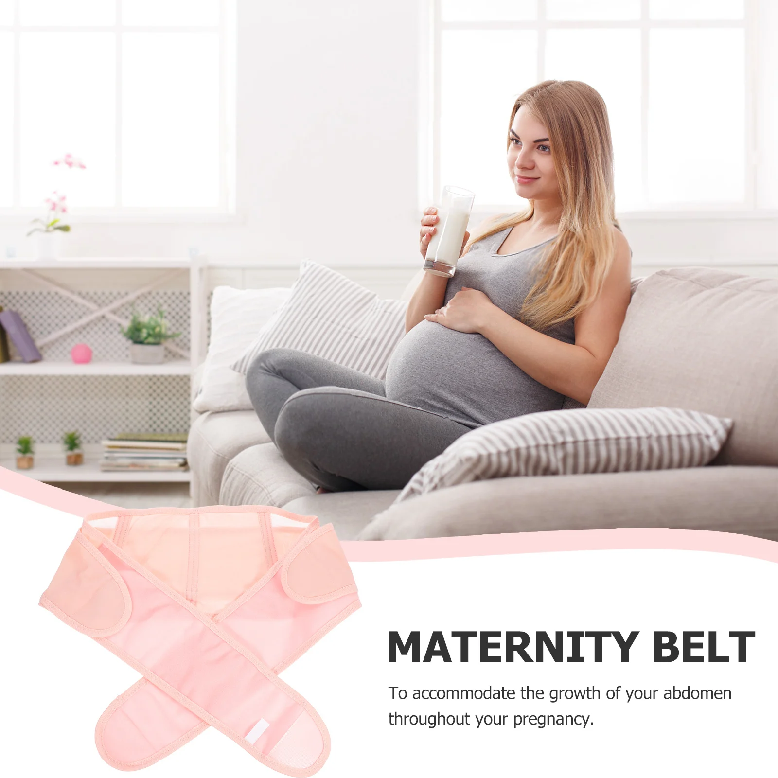 حزام الحمل للبطن ستة الصلب دعم الحوض الأمومة البطن الفرقة الوردي الحمل حزام داعم أربعة مواسم استخدام