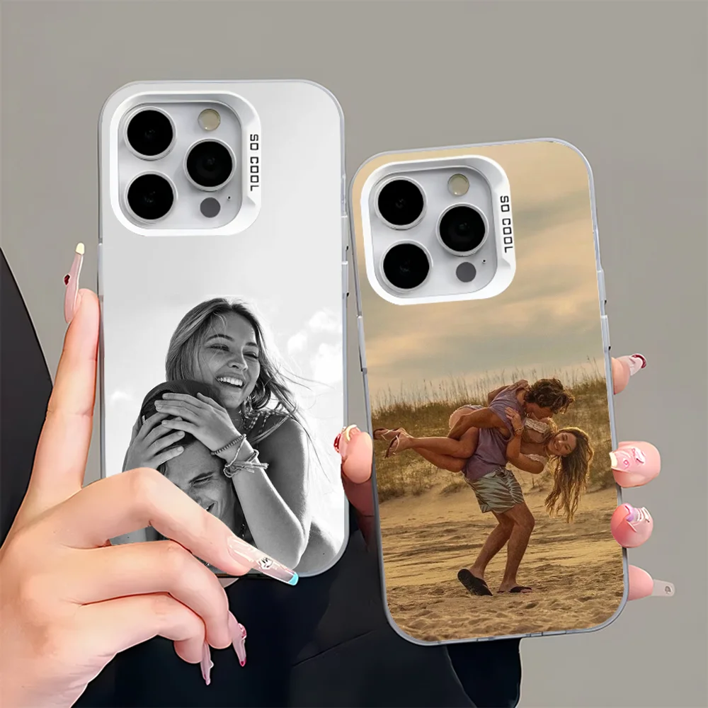 

Sarah and John B Jarah Phone Case For iPhone 16,15,14,13,12,11,Pro,Max,Plus,Mini,XS,SE Anti Fall Gray Silver Matte Hard Bumper
