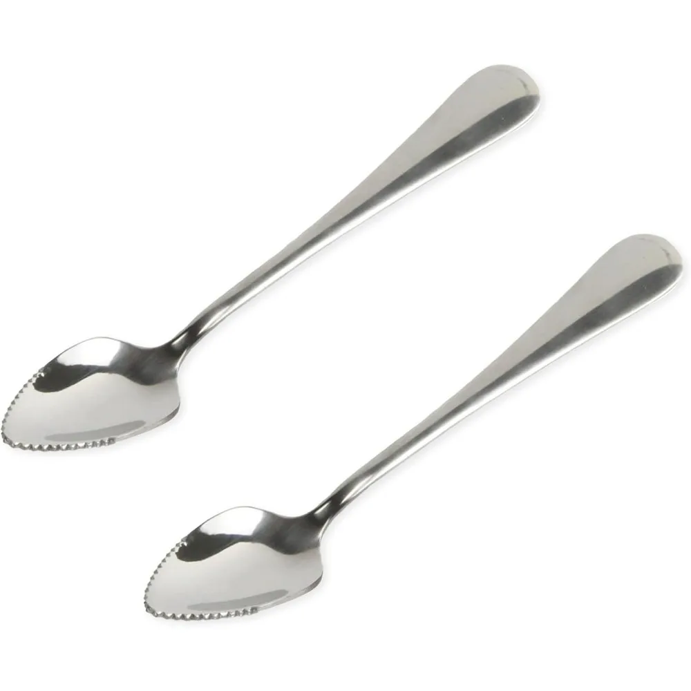 

Chef Craft - Select Serrated Grapefruit Spoon, 6.5 Inches 2 Piece Set of Grapefruit Spoons with Serrated Edge, Stainless Steel,