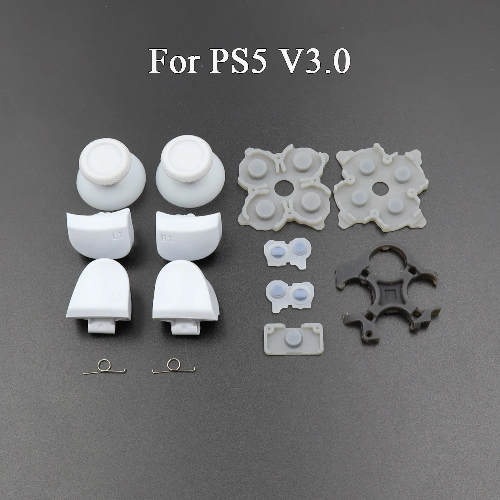 1 مجموعة ل PS3 PS4 JDM-001 040 PS5 V1 V2 V3 تحكم L1 R1 L2 R2 الزناد أزرار ثلاثية الأبعاد التناظرية عصا + زر مطاطي موصل
