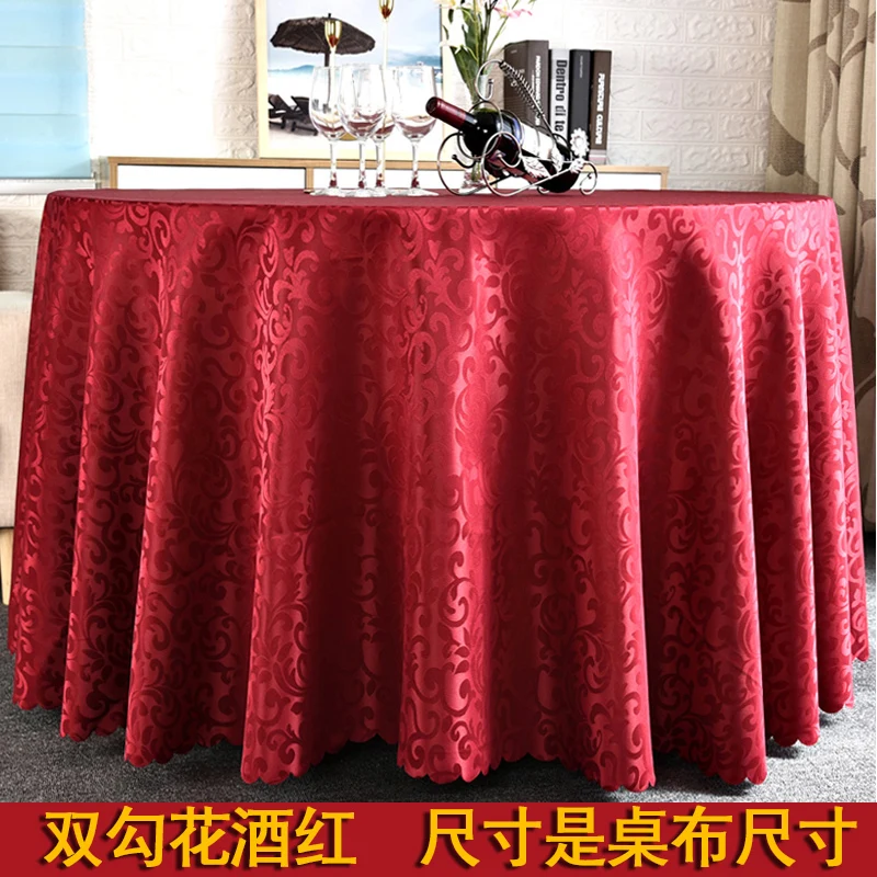 0323 large round table square fabric hotel tablecloth conference home