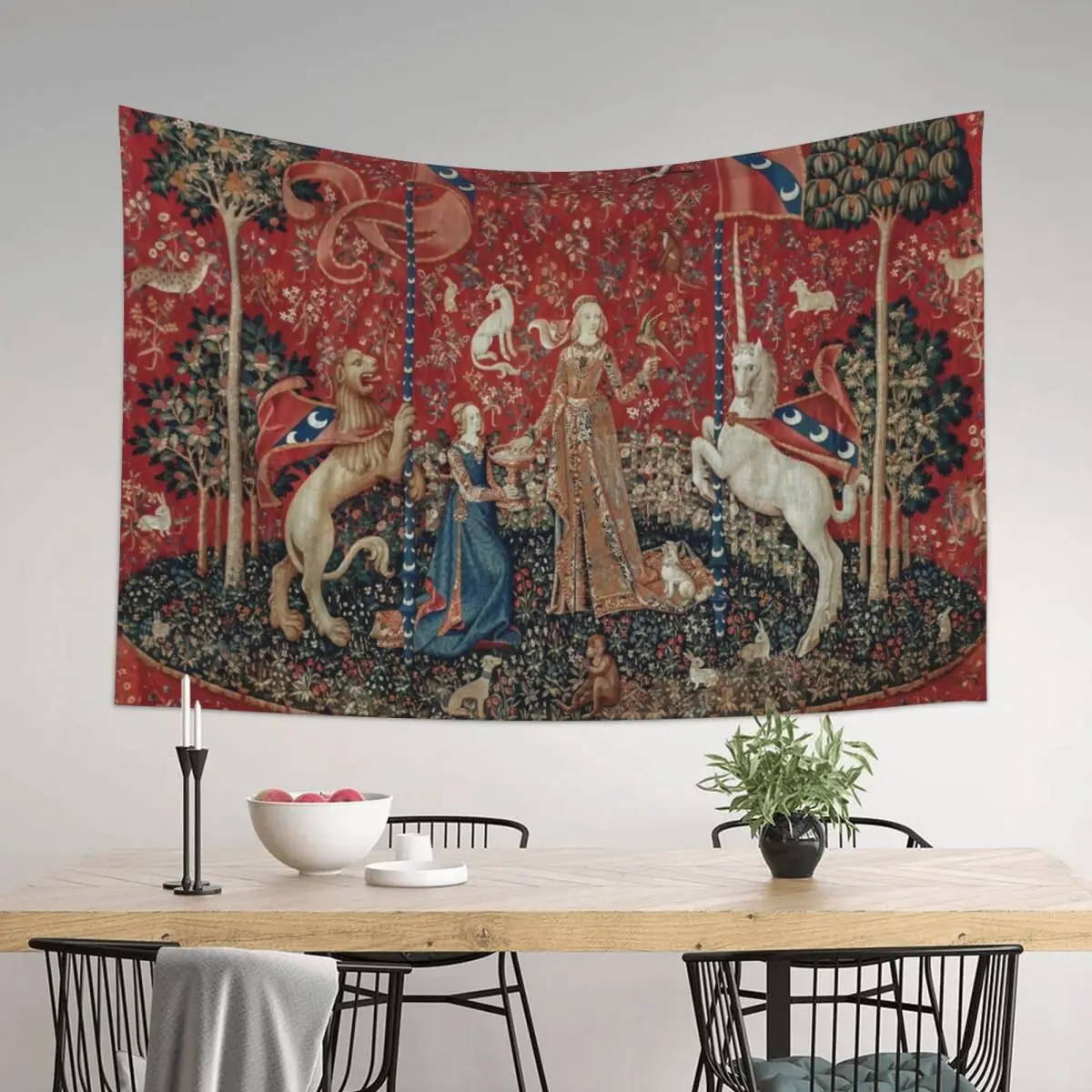 

Lady and Unicorn Medieval Tapestry Bedroom Decorations Aesthetics For Room Decoration Bedroom Tapestry