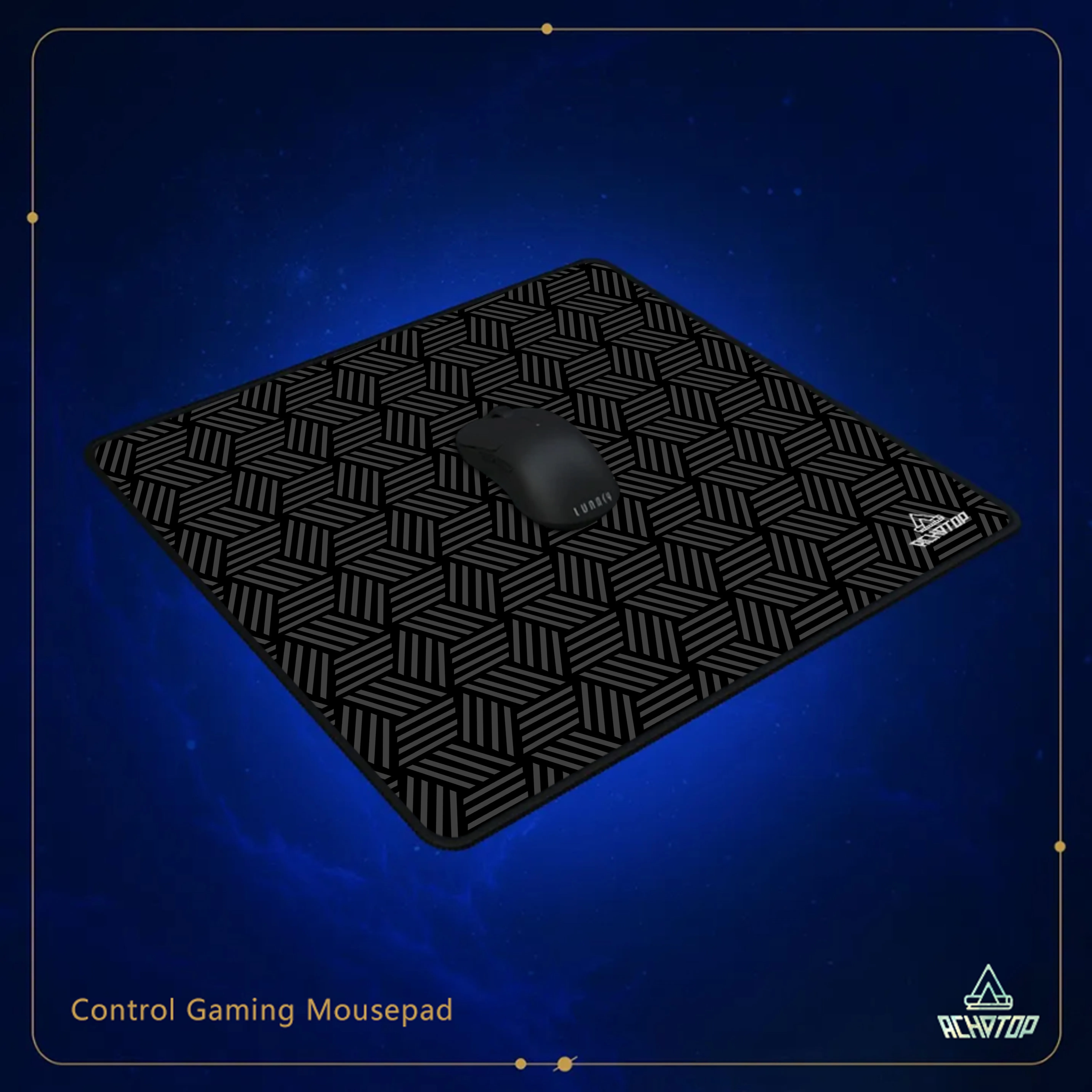 Control Mouse Mat Black Hexagon Mouse Pad Anti-Slip Rubber Gaming MousePad Durable Desk Pad Thick Seam Edge Gaming 400X450MM