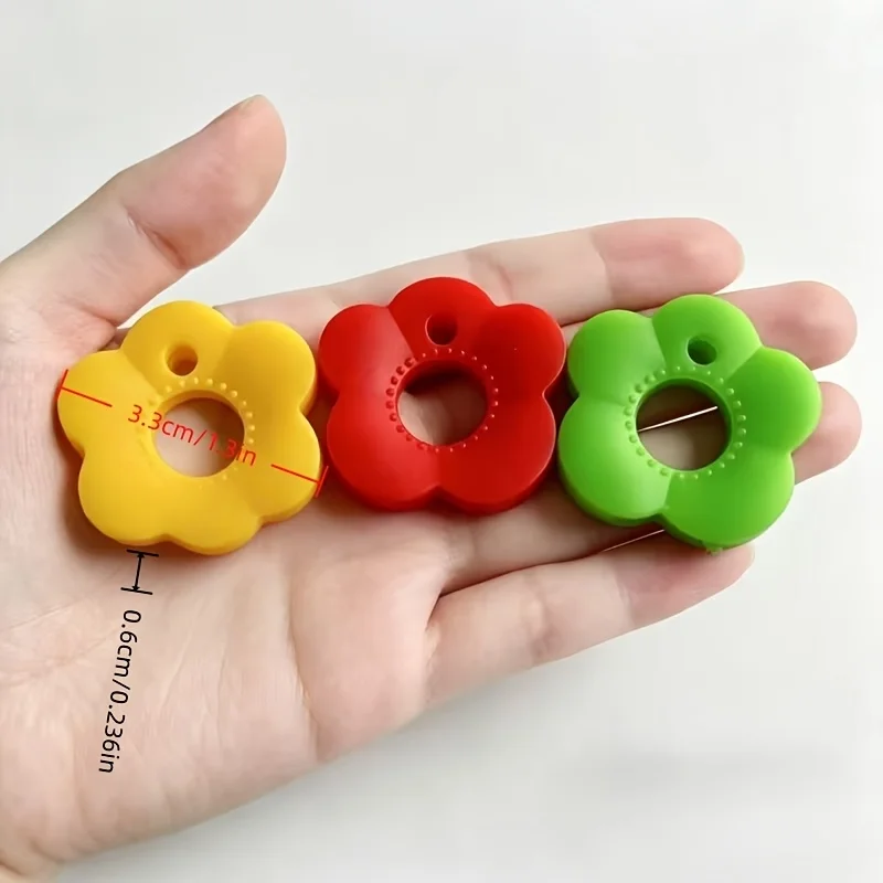 Colorful Flower Key Set, Labeled Key Cap, Durable Color Coded Key Protection Cover, Suitable for Home/Office Keys
