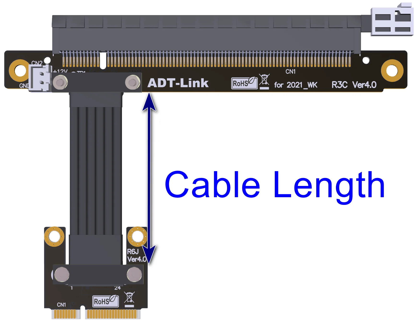 Imagem -04 - Mini-pcie sem Fio Adaptador de Placa de Rede Gpu Cabo de Extensão Suporte Pcie4.0 X16 Riser Cabo Mpcie a 16x Gen4 Extensor Plano 2023