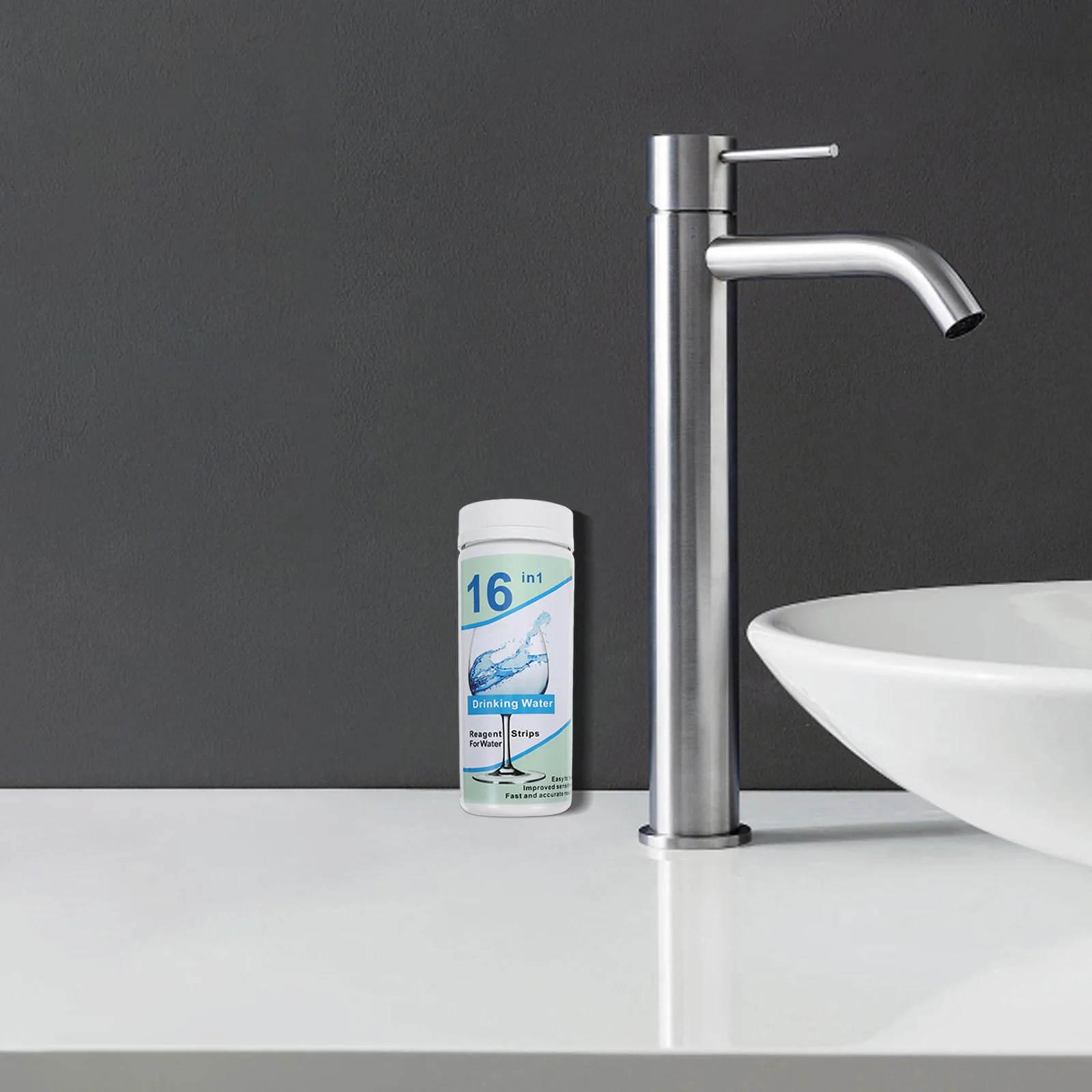 50-teiliges Trinkwasserqualitäts-Testkit, Mehrzweck-Wasserteststreifen für den Hausgebrauch, Bleihärte, PH-Pool-Tester