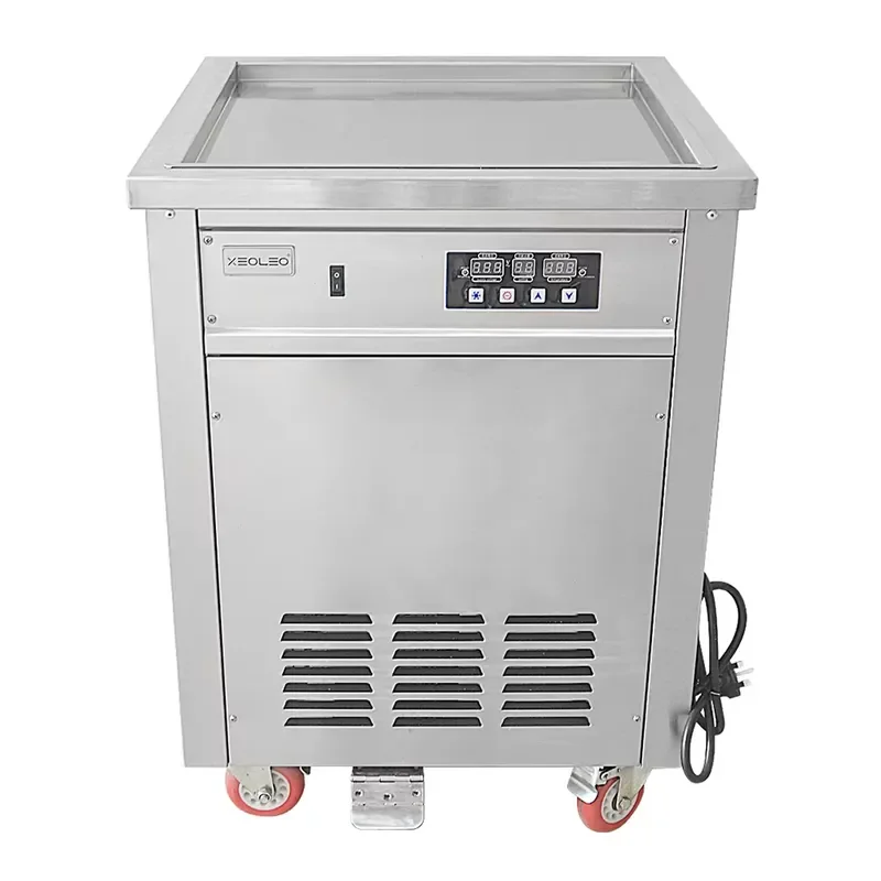 

Commercial Flat Pan Roll Fried Ice Cream Machine Ice Cream Rolls Machine Thailand Style Fry Rolls Ice Cream Machine