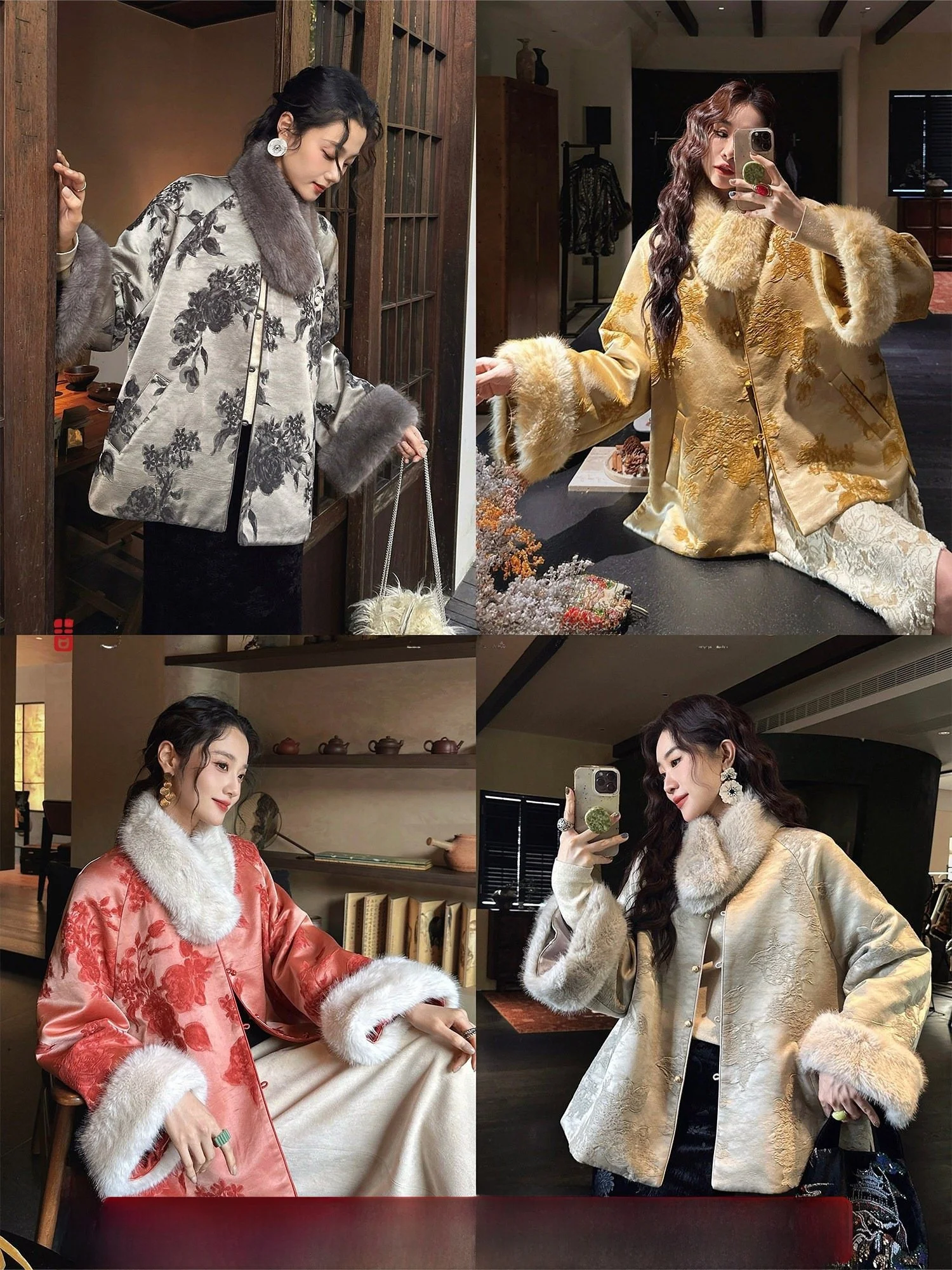 

Зимняя куртка Sanji Bla Flower из утолщенного хлопка, новая модель 2025 года, модное пальто с длинными рукавами