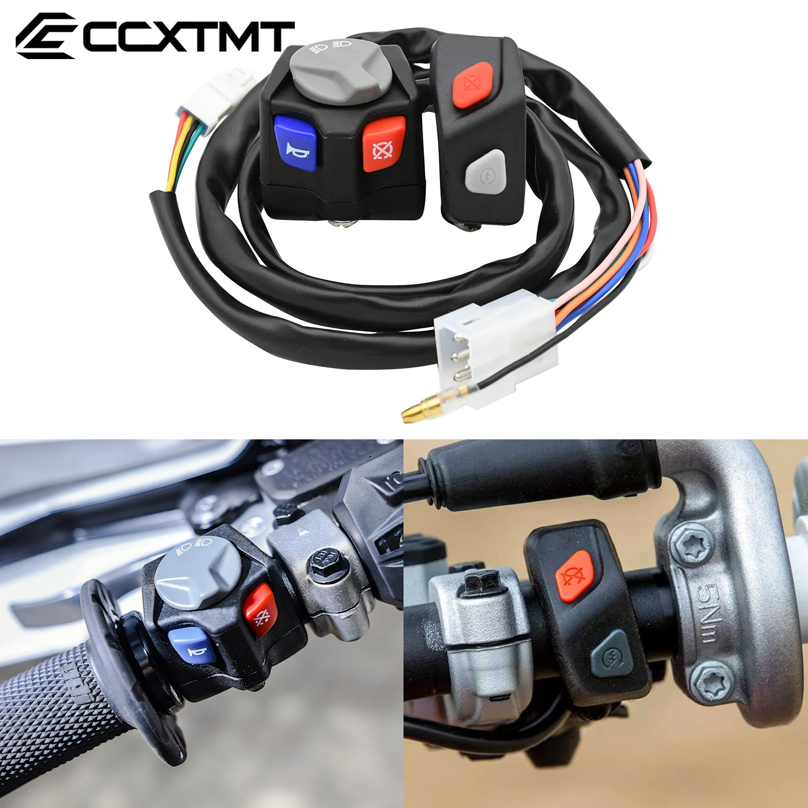 Motorcycle High Low Lights Switch Turn Light Horn ON/OFF Flameout Starter Kill Button For KTM EXCF XC XCW SX SXF TE FE TX FX TX
