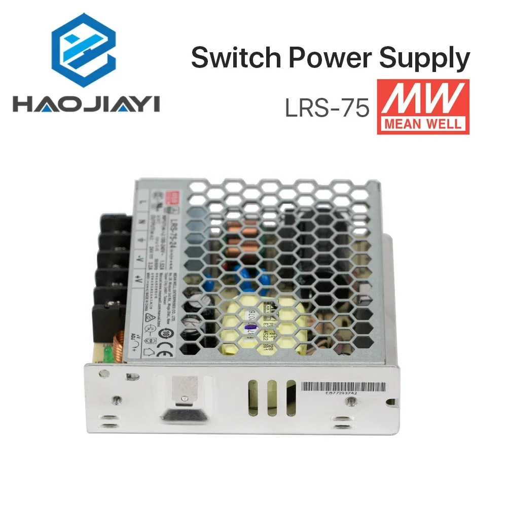 Meanwell LRS-75 Switching Power Supply 12V 6A / 24V 3.2A 75W Original MW Taiwan Brand for Laser Controller