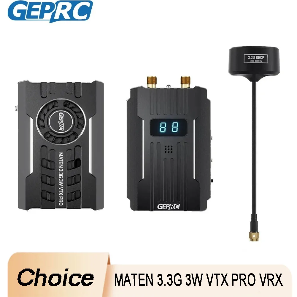 

GEPRC MATEN 3.3G 3W VTX PRO VRX 40CH Signal Alarmer Antenna For Long Range FPV Freestyle DIYers