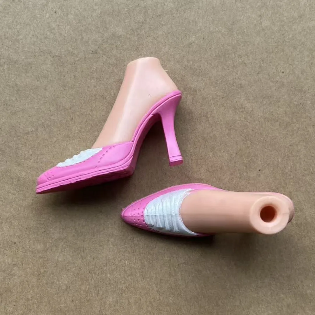Scarpe Classiche per Bambole da Ballo 2001 con Tacco Spesso, Collezione Rara, Stivali e Sandali per Bambole, Marrone, Nero, Rosso, Argento, Beige, Decorazioni per Bambole