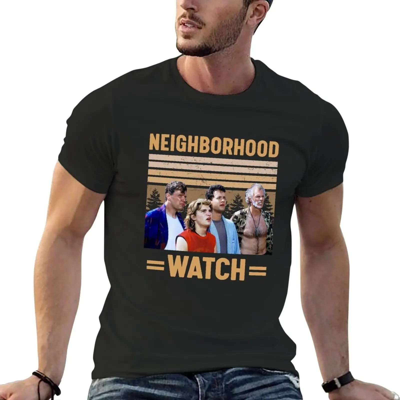 Neighborhood Watch Hans Klopek T-Shirt vintage t shirts plus size clothes hippie clothes t shirts for men cotton