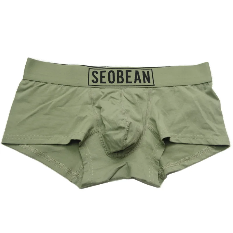 

Brand Men's Cotton Underwear Low Waist Sexy Trendy Briefs Comfortable Sweat-Absorbent Antibacterial Boxer Shorts Underpants