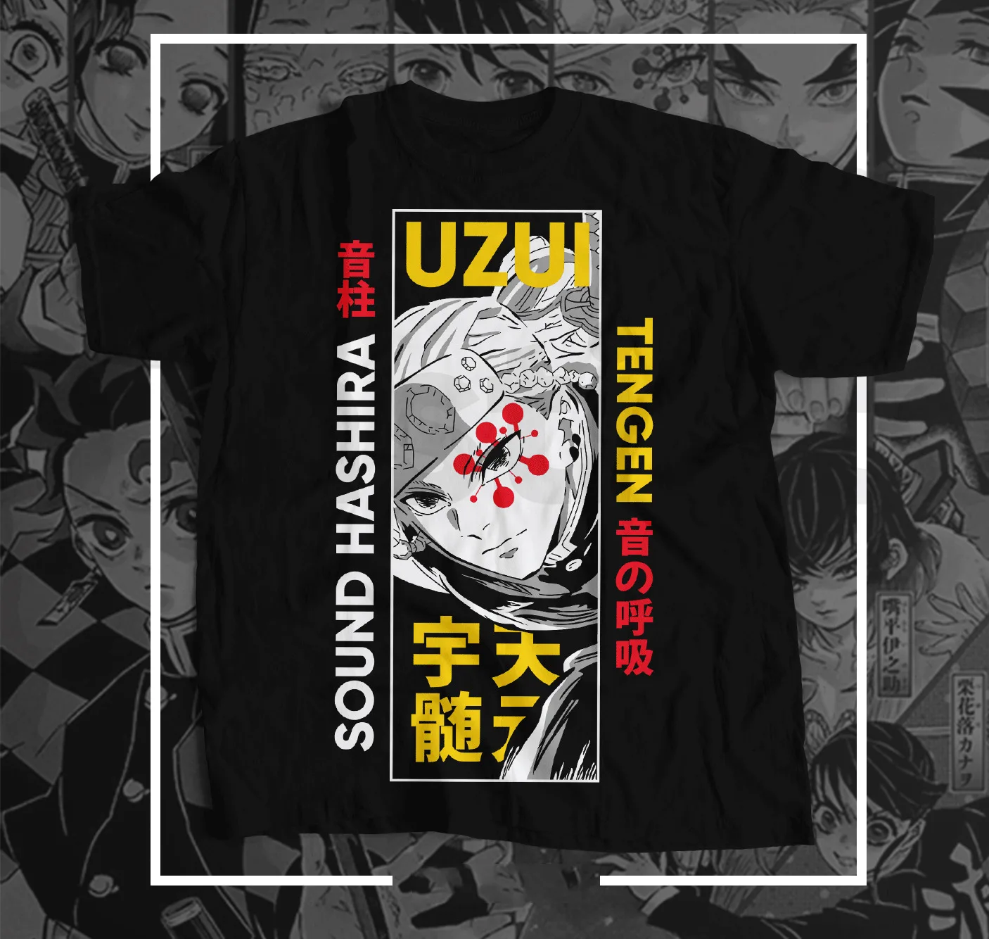 JAPANESE Demon Slayer Kimetsu No Yaiba Uzui Tengen Tanjiro T-Shirt