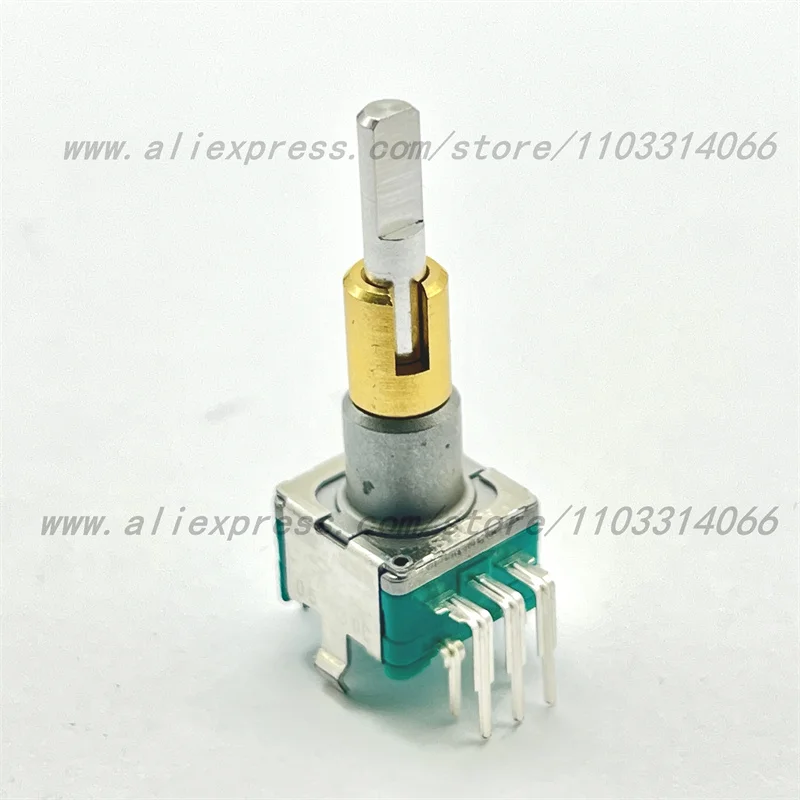 6 pcs EC11EBB24C03 Dual Axis Encoder With Switch 30 Positioning Number 15 Pulse Point Handle 25Mm