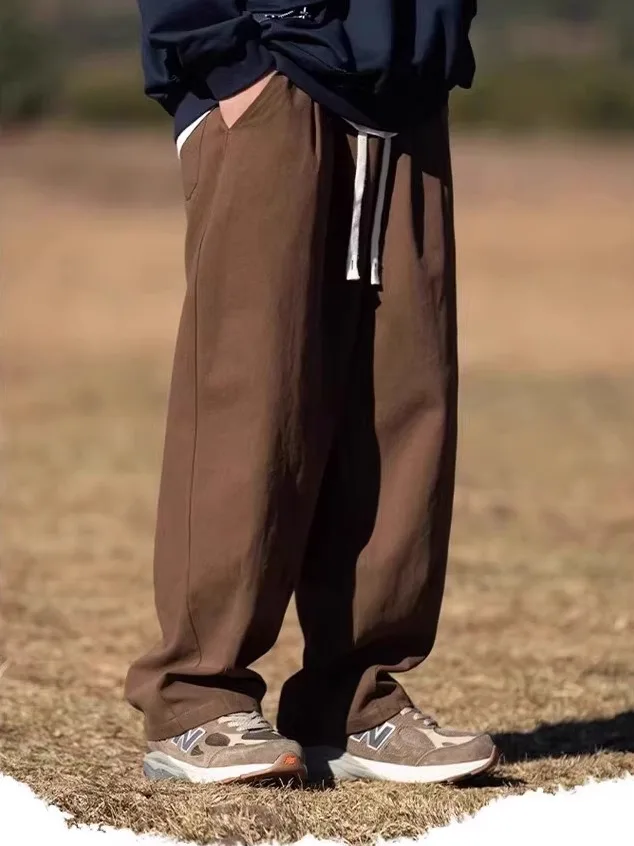 

Large Size 300 Pou Men's Workwear Pants Wide Leg Oversize Casual Trousers Mountain System Sle Youthful Spring Autumn Wear