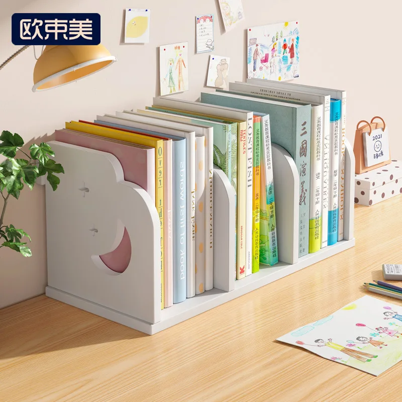 High Load-bearing Student Desktop Textbook Organizer Rack Diversified Zoning Office File Shelf  Simple Children's Bookshelf