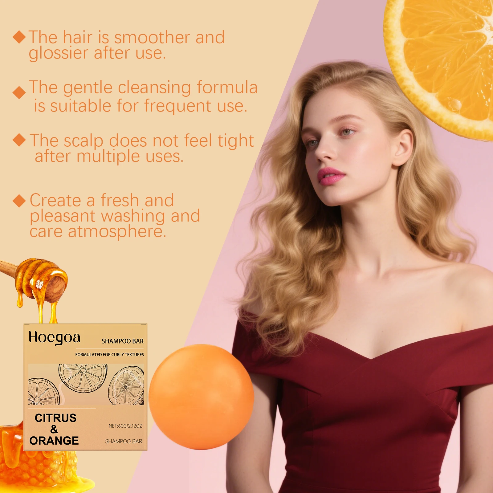 Citrus Orange Hair Shampoo Bar - đánh giá và giá Hair Care Orange