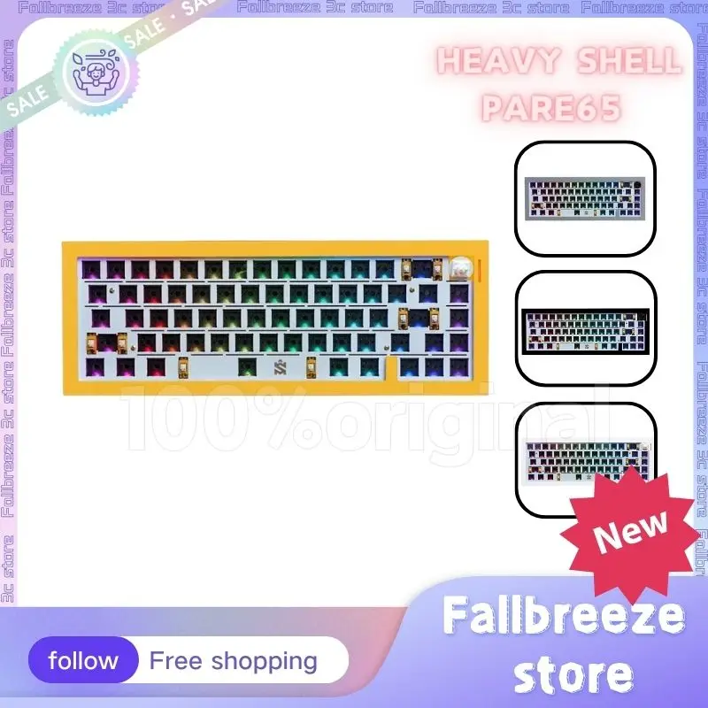 

Heavy Shell Pare65 Wireless Mechanical Keyboard Aluminum Alloy Gasket Bluetooth Rgb Hot-Swap Customize Gamer Keyboards Accessory