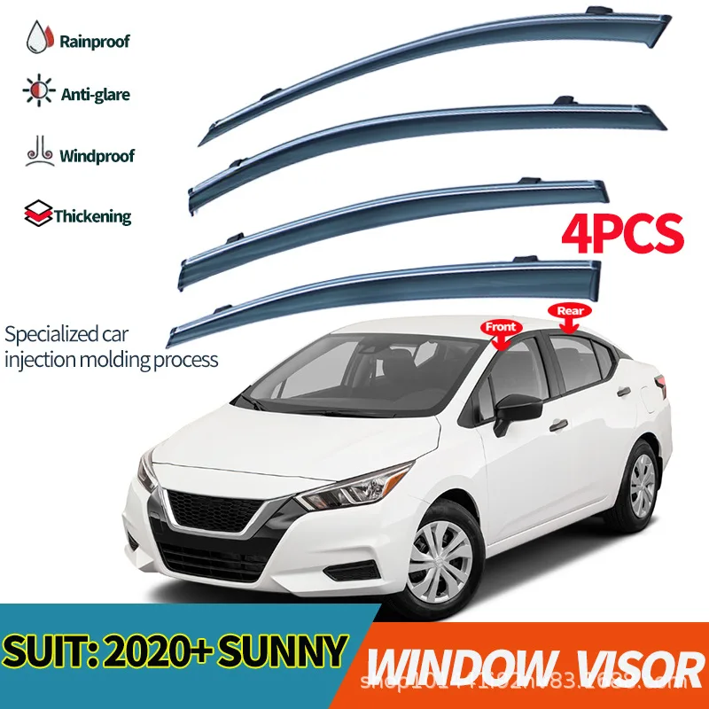 

Подходит для Nissan Sunny, оконный козырек от дождя, солнцезащитный козырек для бокового окна SUNNY 2020, оконные козырьки, непромокаемые автомобильные аксессуары