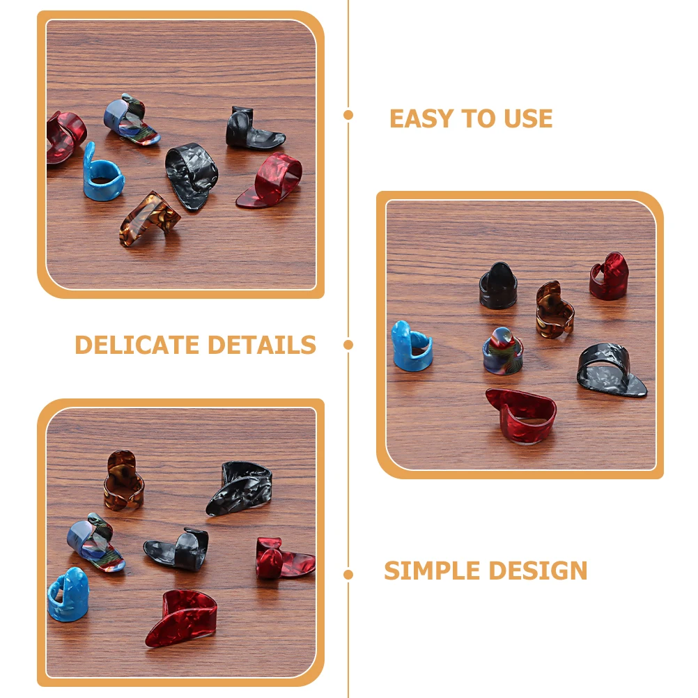 

7pcs Plastic Guitar Finger Picks Set Adjustable Thumb Finger Picks For Electric Acoustic Guitar Banjo Ukulele Practice Durable
