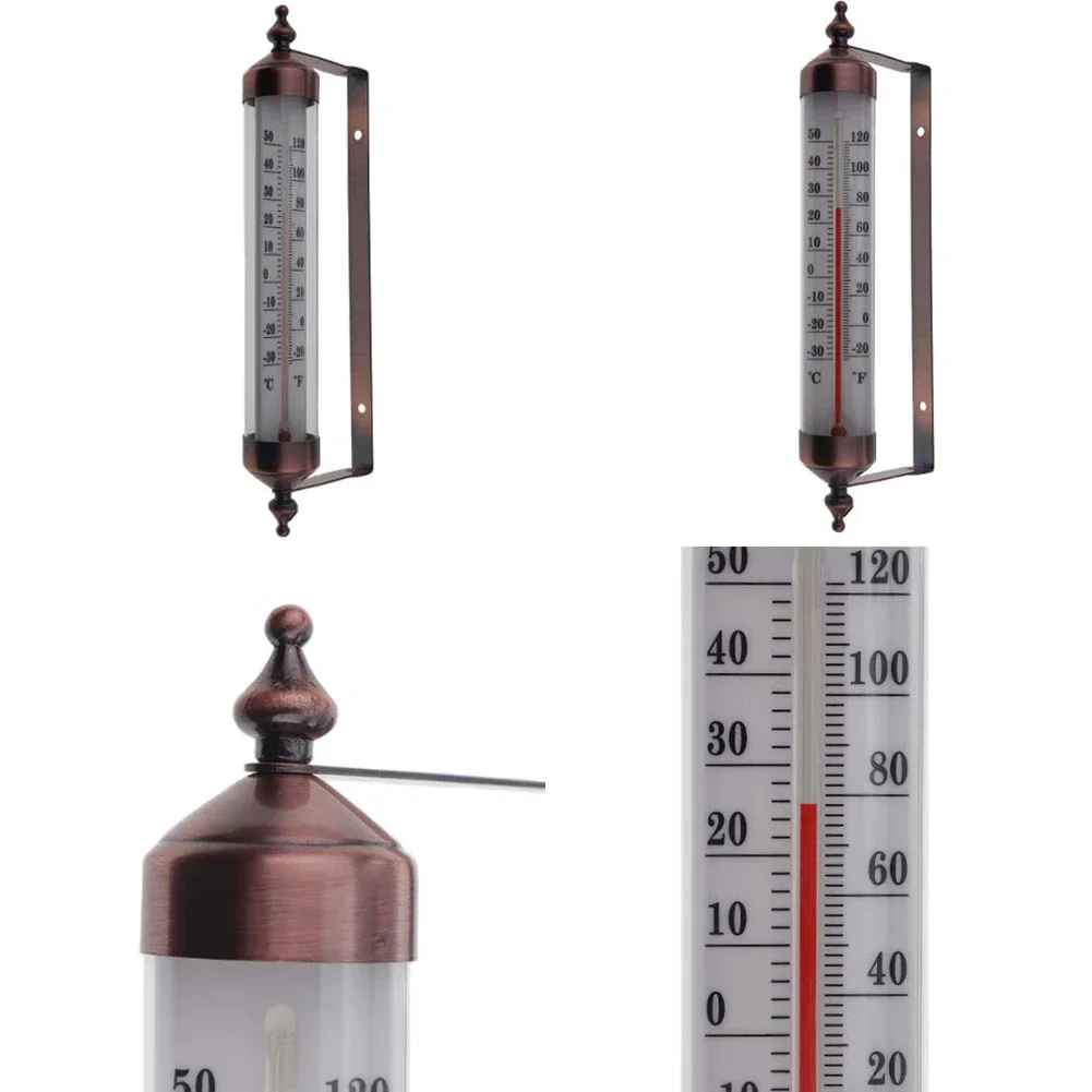 Termômetro ao ar livre pendurado de alta precisão termômetro para jardim pátio fora da parede efeito estufa sol terraço ferramenta medição