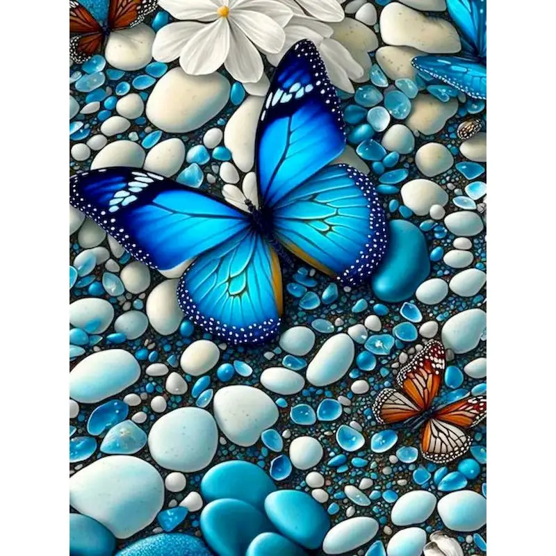 

GATYZTORY Full Square/round Diamond Painting Mosaic Seaside Beach Landscape 5d Diy Embroidery Butterfly Handcraft Home Decor