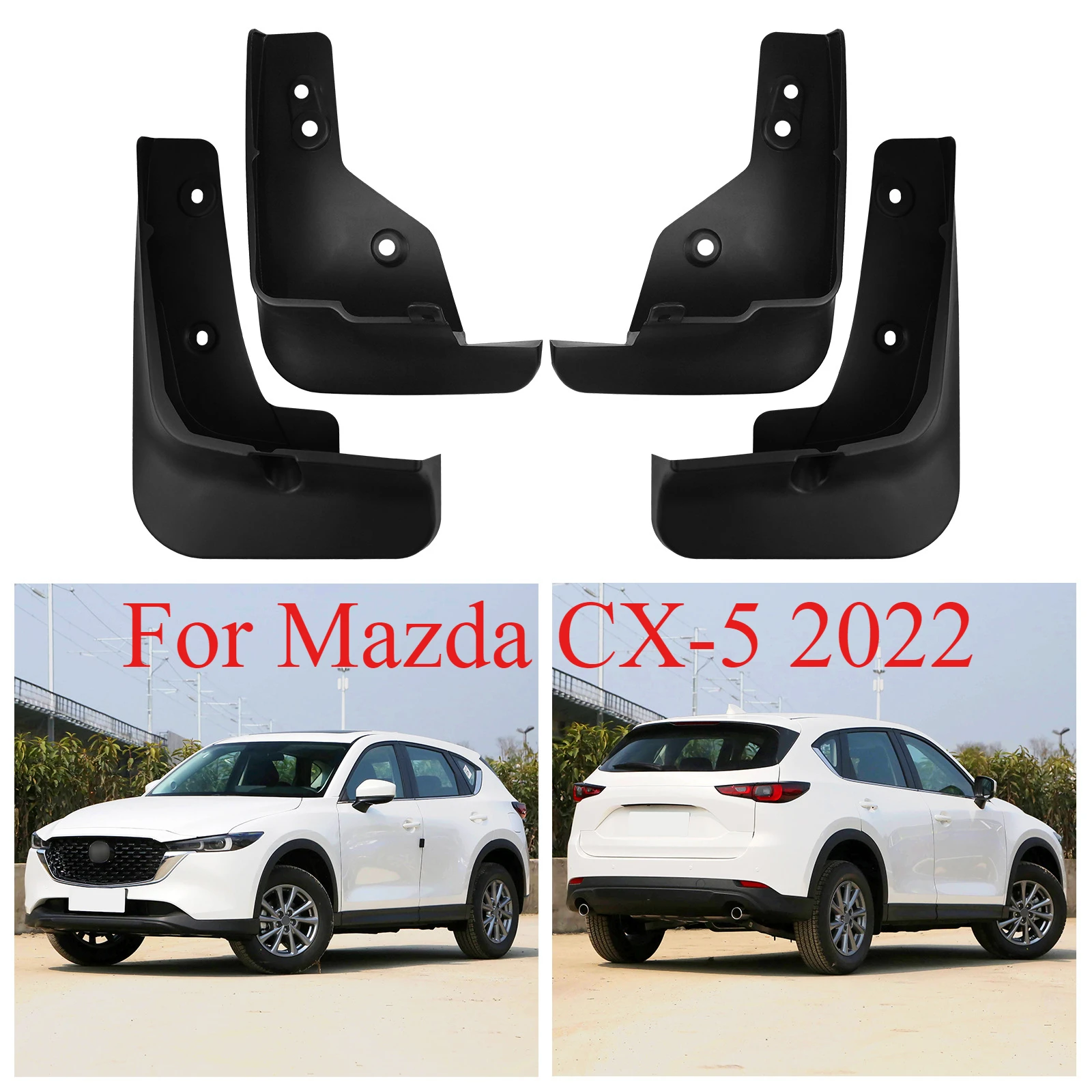 

For Mazda CX-5 2022 Soft Rubber Mud Flaps Flexible Fender Splash Guards, Car Exterior Protection Accessories Exterior Parts
